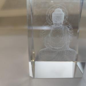 eKnallen 3D Gravyr Kristallblock - Buddha