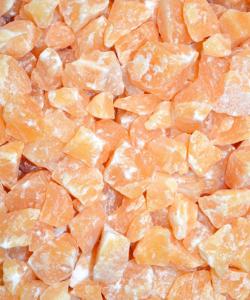 Mineralienfachhandel Kalcit Orange, Rå bit, Stor