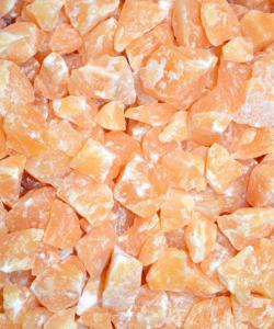 Mineralienfachhandel Kalcit Orange, Rå bit, Medium