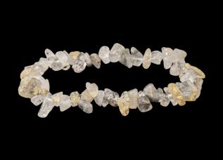 Mineralienfachhandel Rutilkvarts Chipsarmband