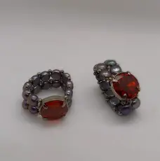eKnallen Ring med Färgad Sten
