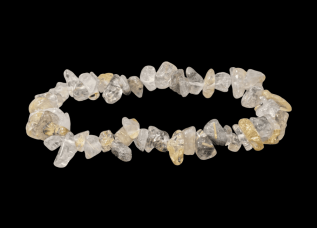 Mineralienfachhandel Rutilkvarts Chipsarmband