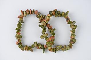 Mineralienfachhandel Unakit Chipsarmband