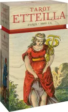 Tarot Etteilla Anima Antiqua Limited Edition fr&aring;n Lo Scarabeo, historisk tarotlek i exklusiv samlarutg&aring;va med klassiska Etteilla-illustrationer