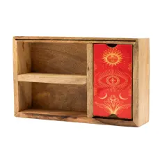 Tredelat Tarotskrin med korth&aring;llare i handgjort mangotr&auml;