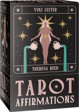 Tarot Affirmations Premium tarotkortlek av Viki Lester och Theresa Reed med 78 kort som kombinerar tarotens symbolik med positiva affirmationer