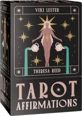 Tarot Affirmations Premium tarotkortlek av Viki Lester och Theresa Reed med 78 kort som kombinerar tarotens symbolik med positiva affirmationer