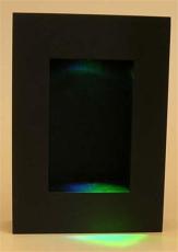 Regnbågsvävar Ram med LED-belysning, mindre svart