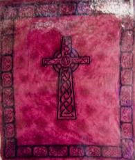 Cleo Överkast Keltiskt kors - Dubbelsäng, Vinröd