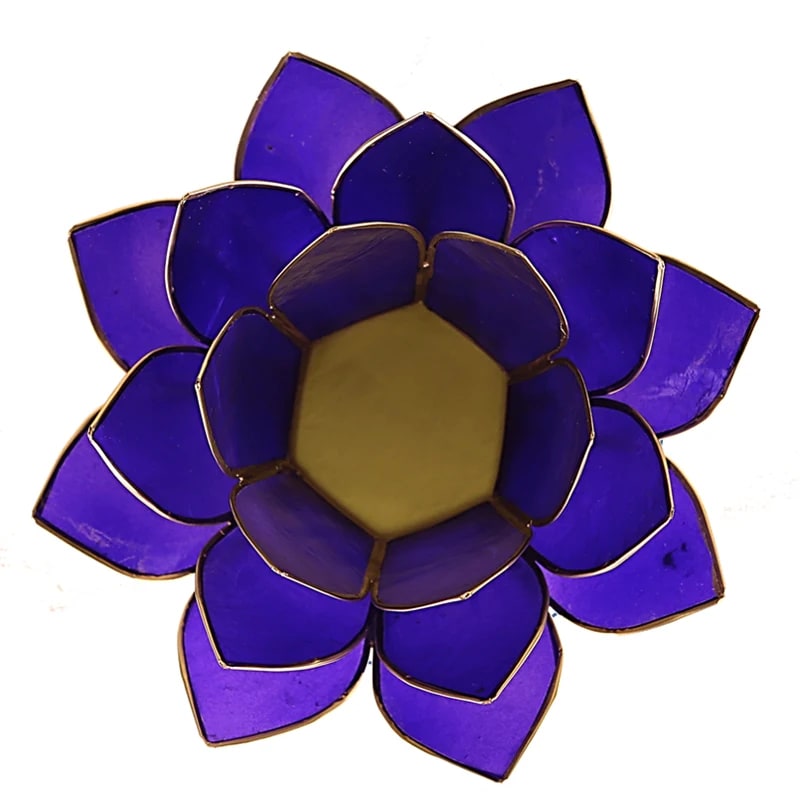 Regnbågsvävar Lotusblomma för värmeljus, indigo