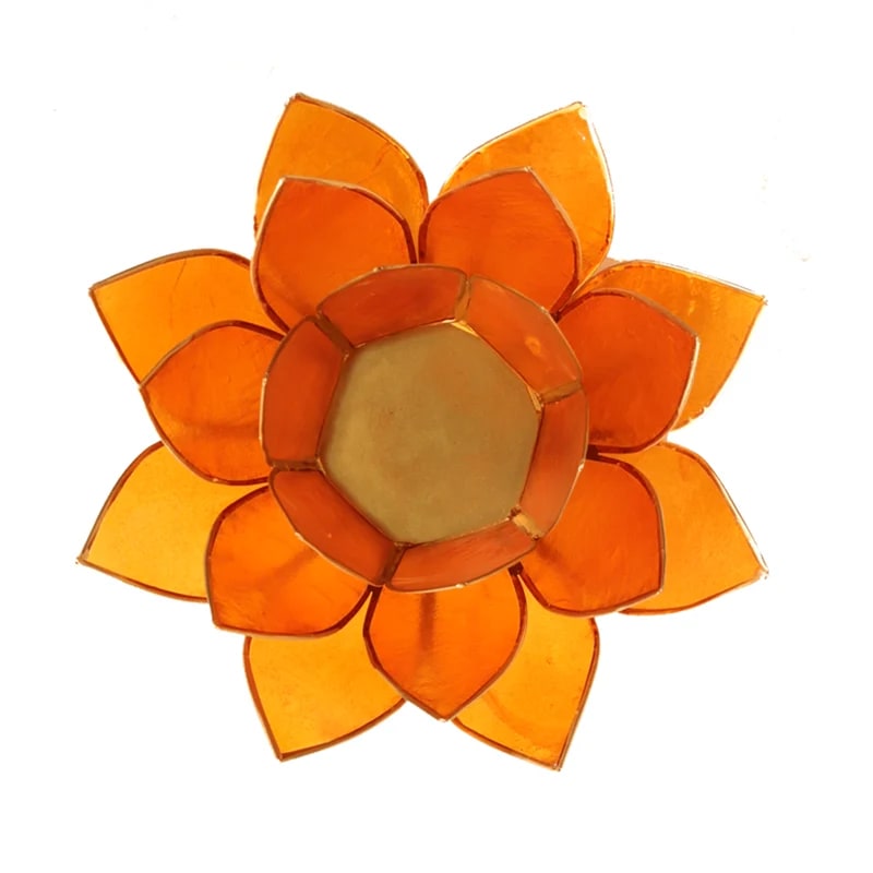 Regnbågsvävar Lotusblomma för värmeljus, orange