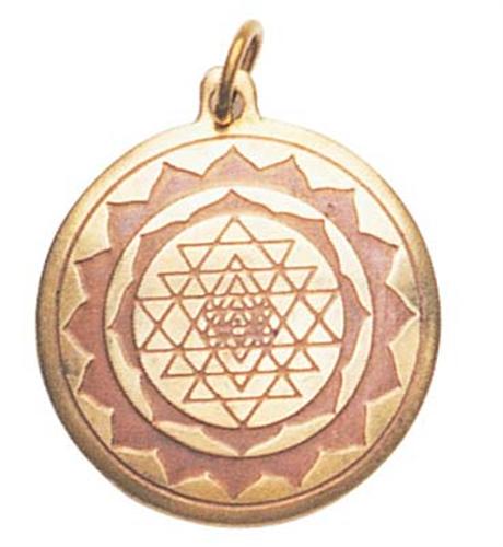 Regnbågsvävar Amulett - Shri yantra