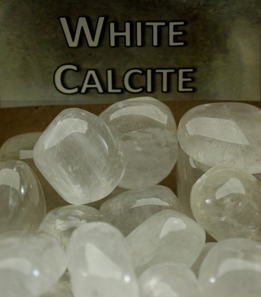 Mineralienfachhandel Kalcit Vit - White Calcite