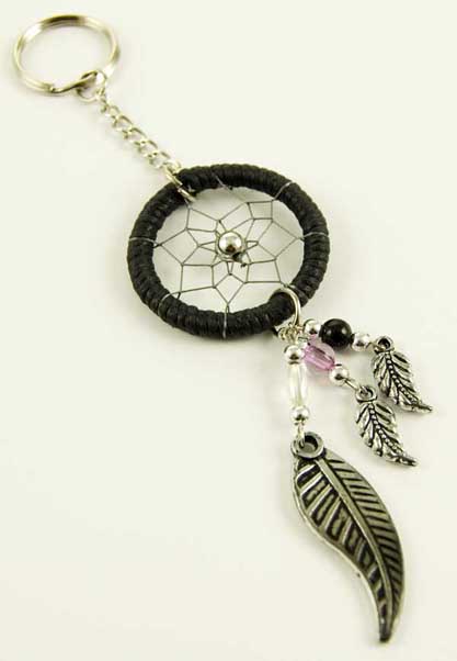 Cleo Dream Catcher Keyring Black