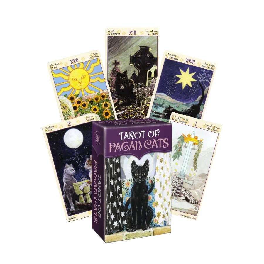 Lo Scarabeo Tarot Cards Pagan Cats, Mini