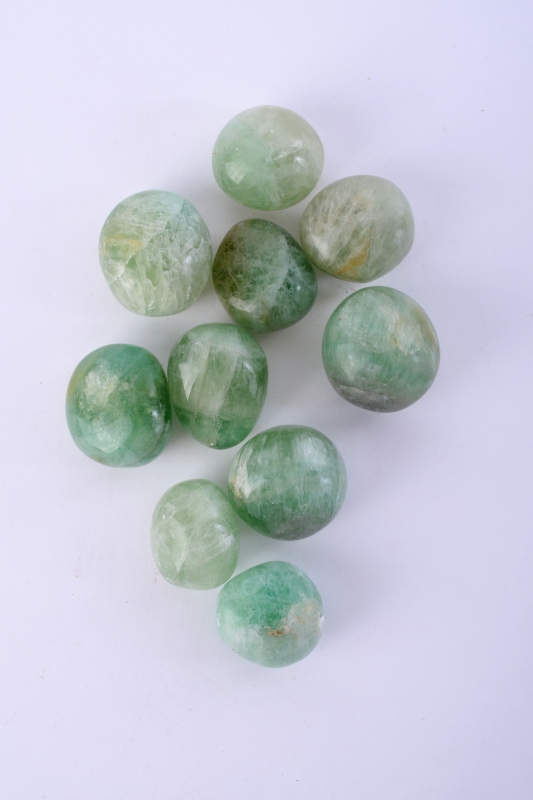 Mineralienfachhandel Fluorit Grön - Green Fluorite, Stor