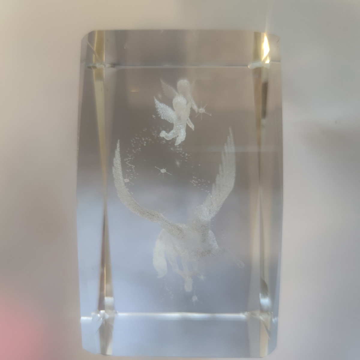 eKnallen 3D Gravyr Kristallblock - Pegasus