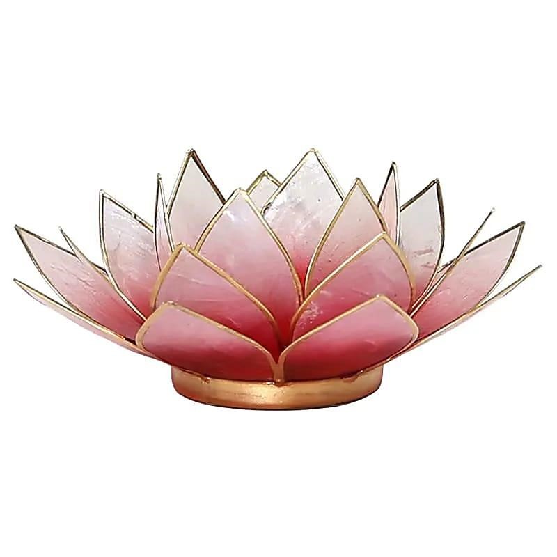 Regnbågsvävar Lotusblomma för värmeljus, ljusröd/rosa